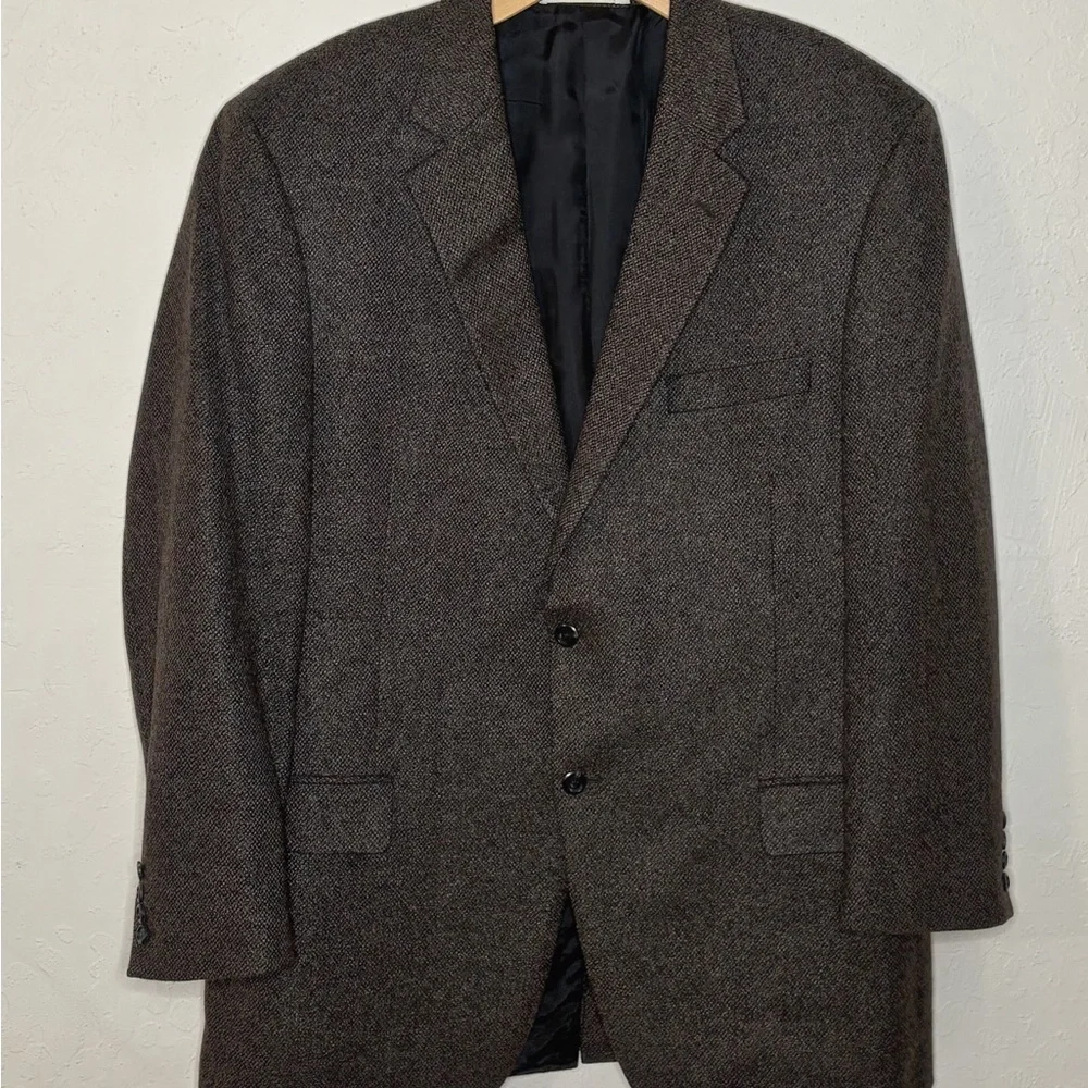 John W. Nordstrom‎ Wool Cashmere Blazer Jacket Mens 46 L-T Brown Sports Coat